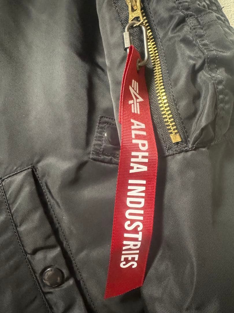 ALPHA INDUSTRIES ブラック MA-1ジャケット XL