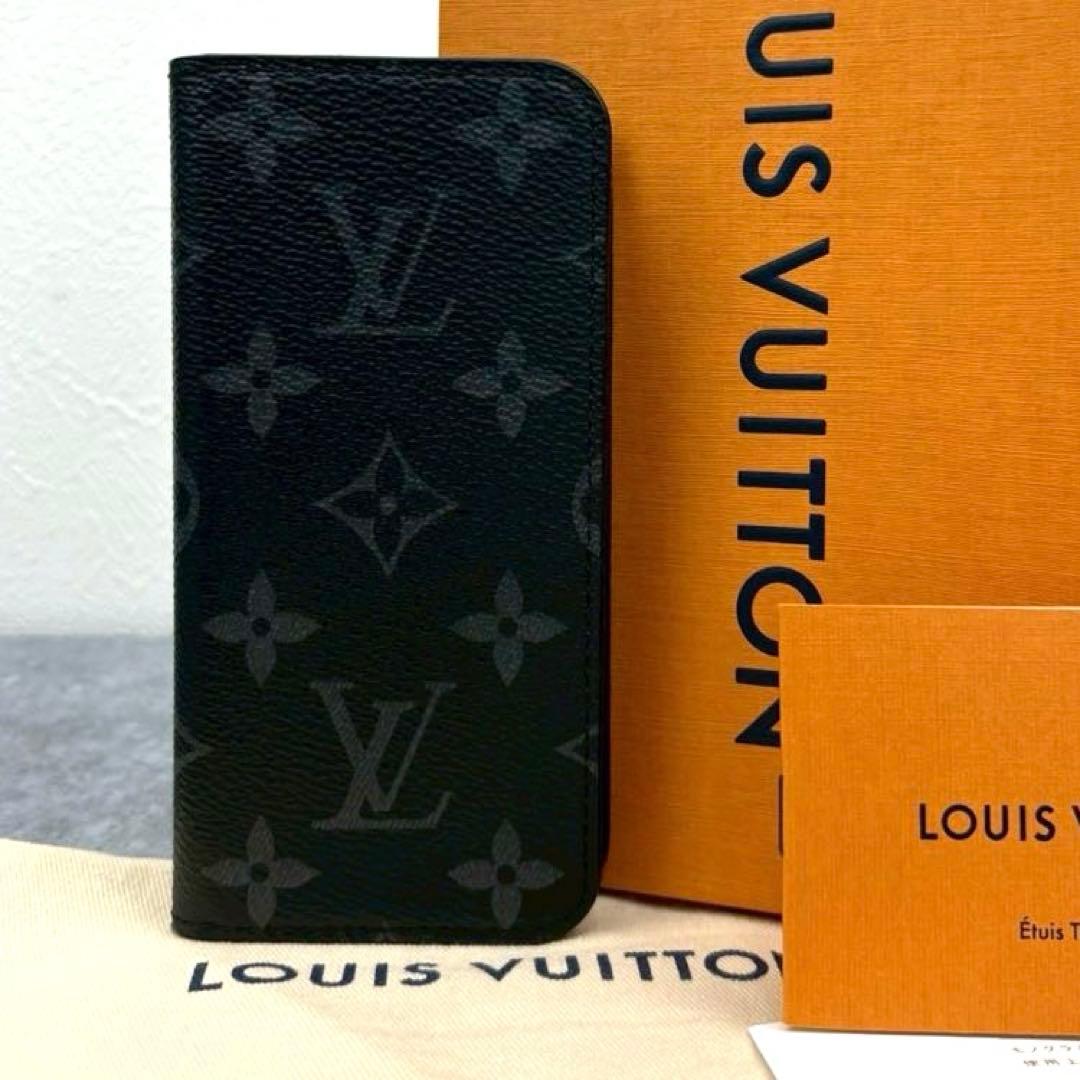 未使用 ルイヴィトン iPhone SE モノグラムエクリプス フォリオ ケース