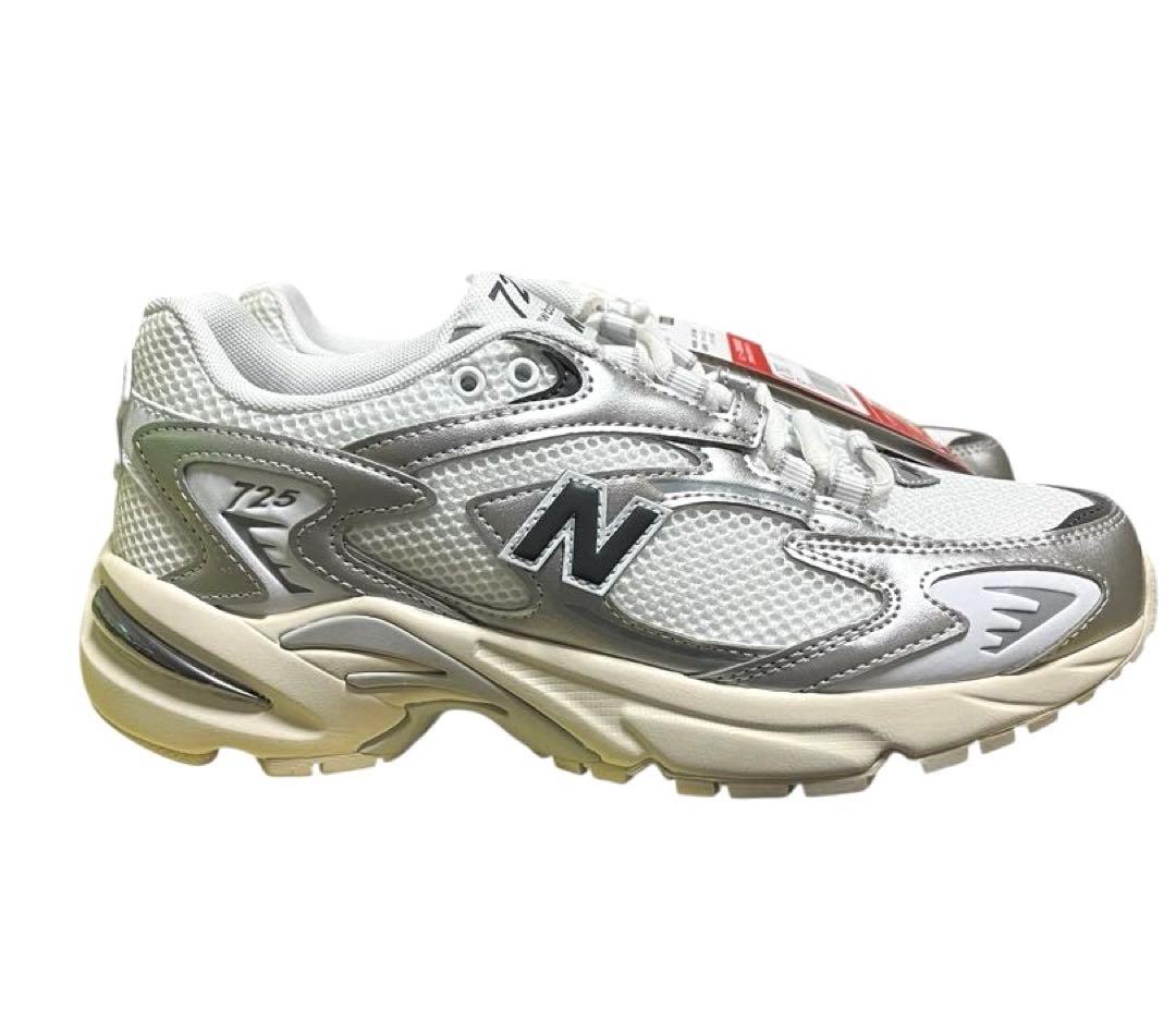 ニューバランス　725 ホワイト　シルバー　25.0
