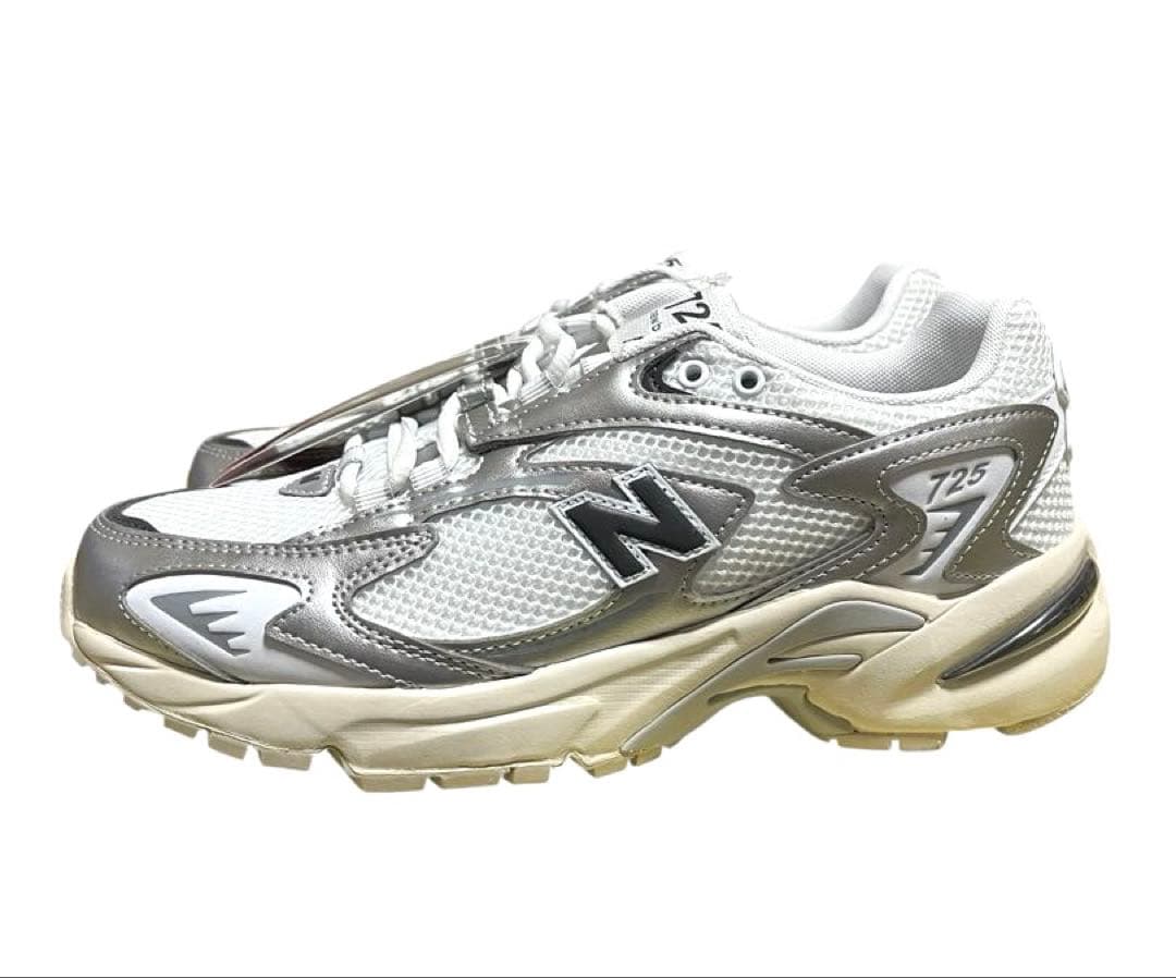 ニューバランス　725 ホワイト　シルバー　25.0