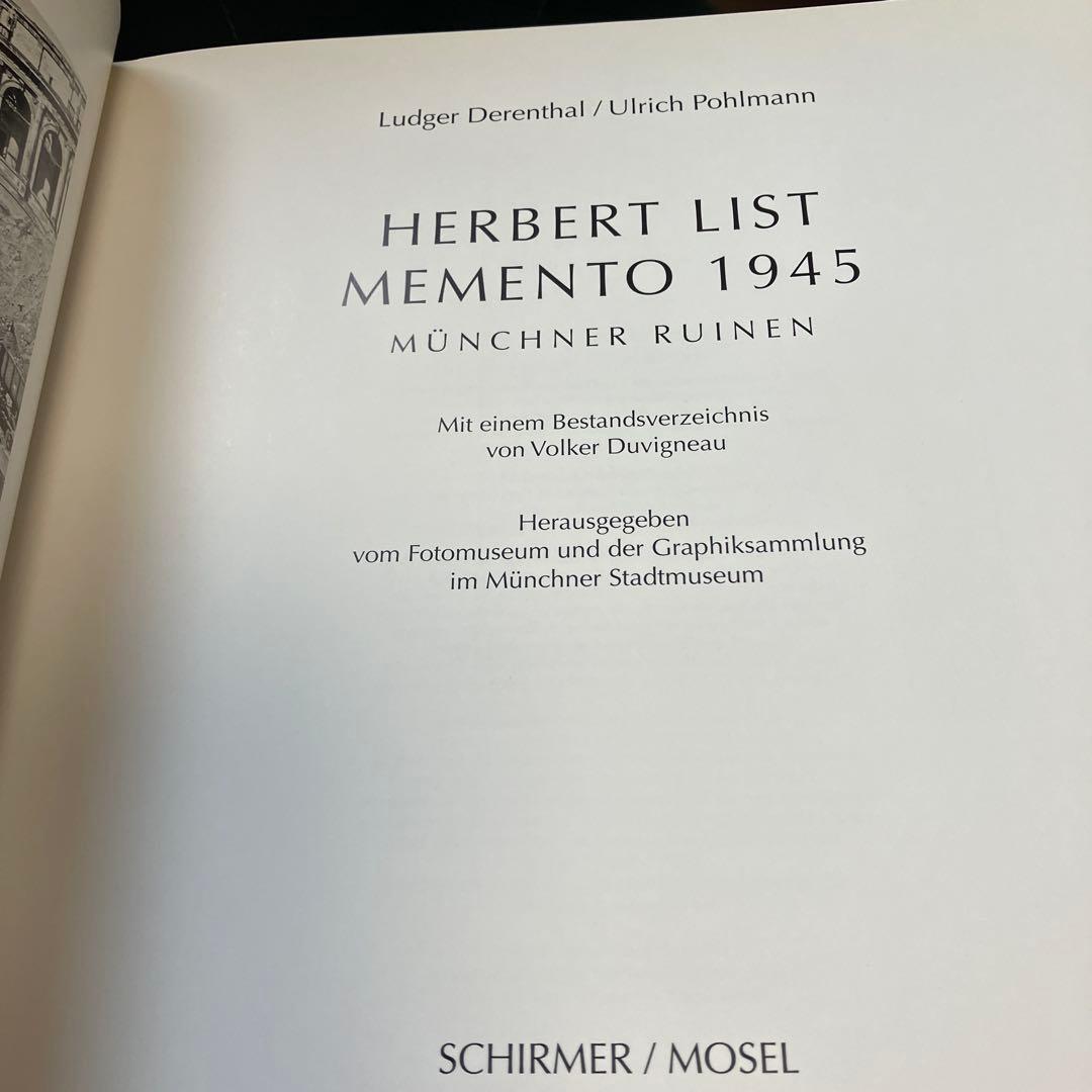 洋書 MEMENTO1945 MUNCHNER RUINEN/HERBERT LIST