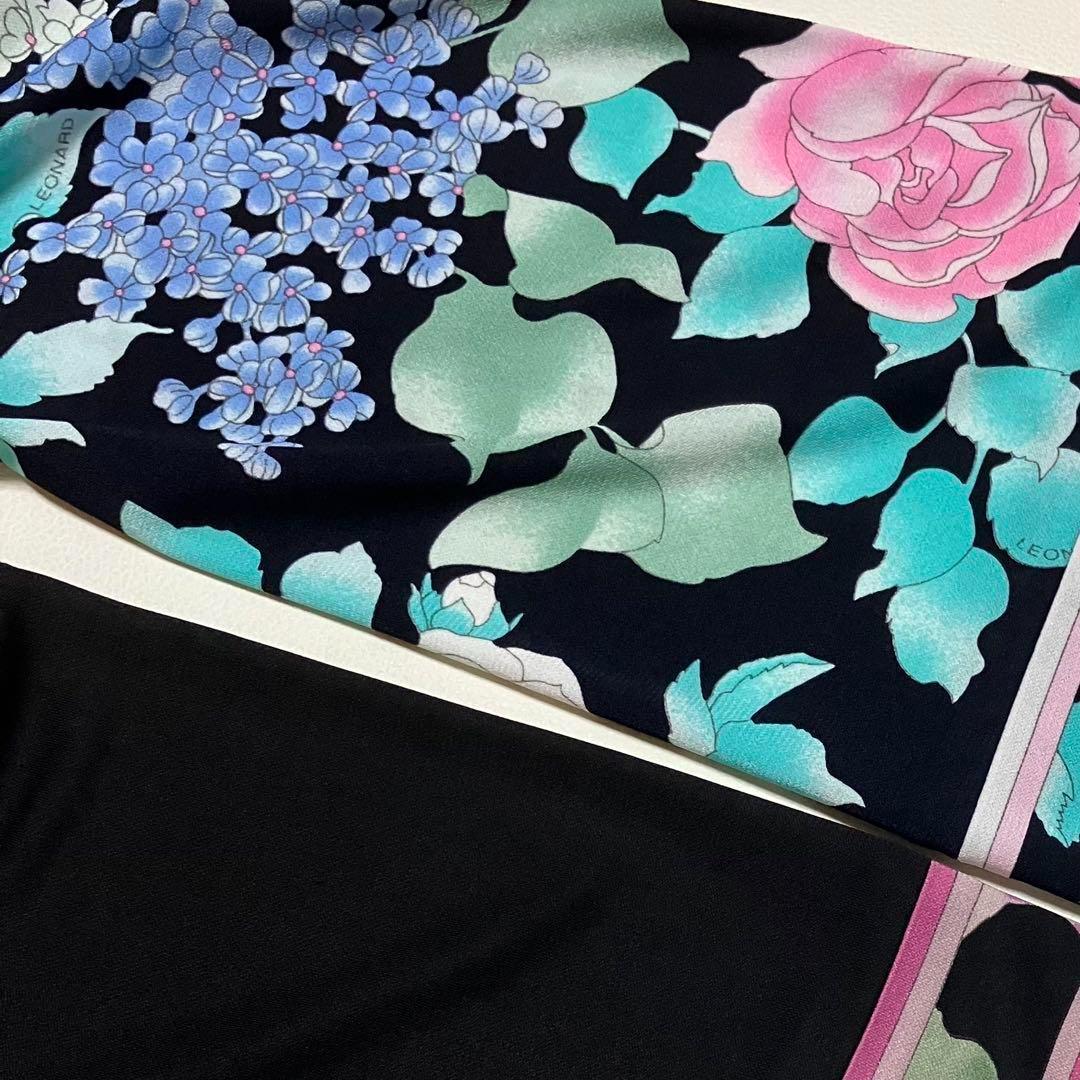 近年美品　レオナール　カンカン　チュニック　花柄　大きいサイズ44