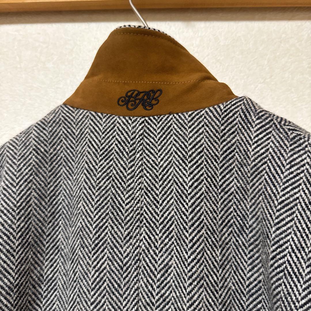 ラルフローレン　グレー ヘリンボーン柄 ロングコート