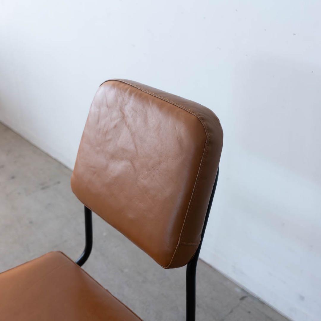 あおうみ　ダイニングチェア 本革　アイアン