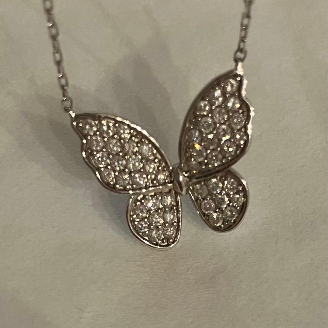 lkサロン　バタフライ小　wg 蝶 ネックレス　箱なし