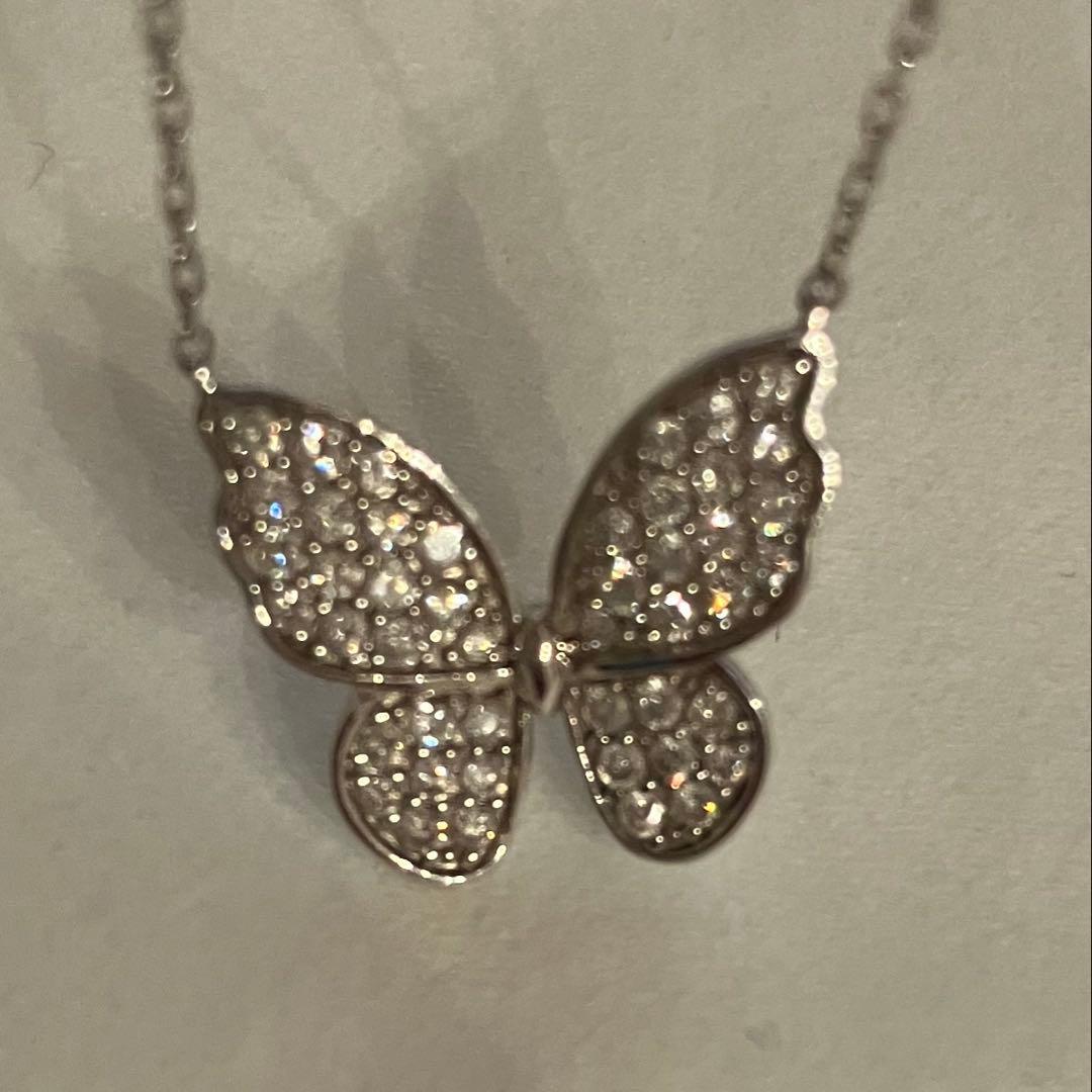 lkサロン　バタフライ小　wg 蝶 ネックレス　箱なし