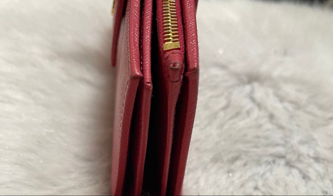 【PRADA】プラダ財布☆サフィアーノ☆コンパクトウォレット☆ピンク美品