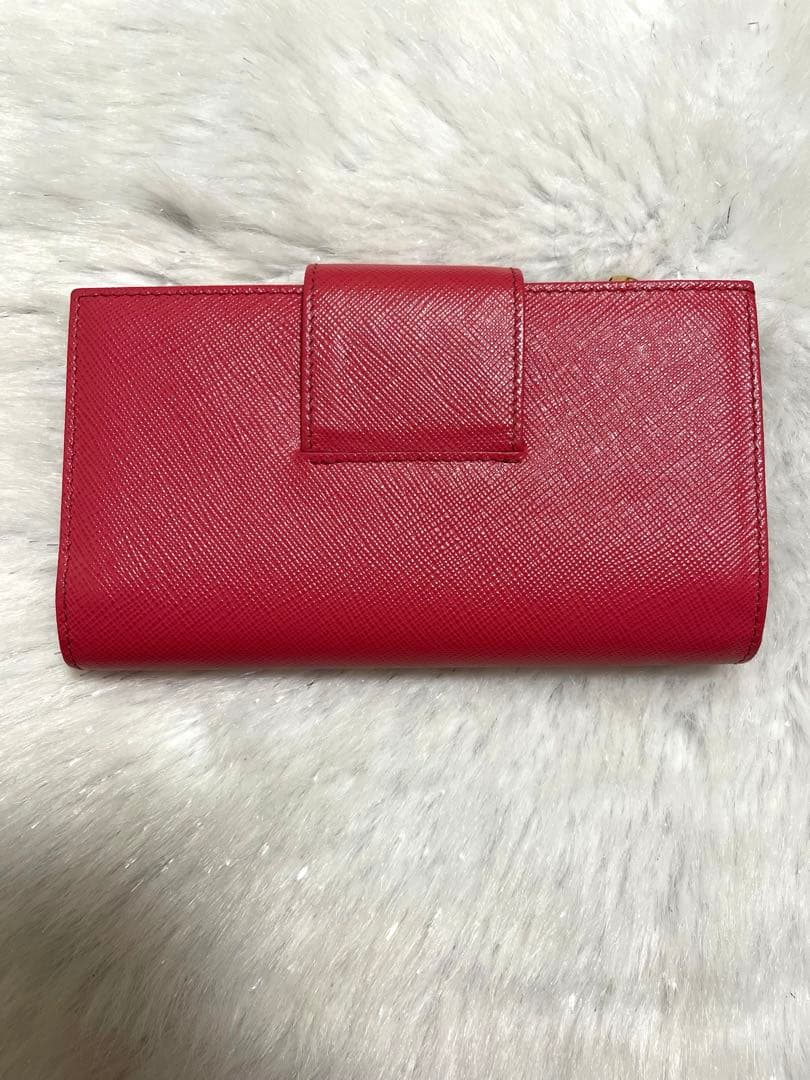 【PRADA】プラダ財布☆サフィアーノ☆コンパクトウォレット☆ピンク美品