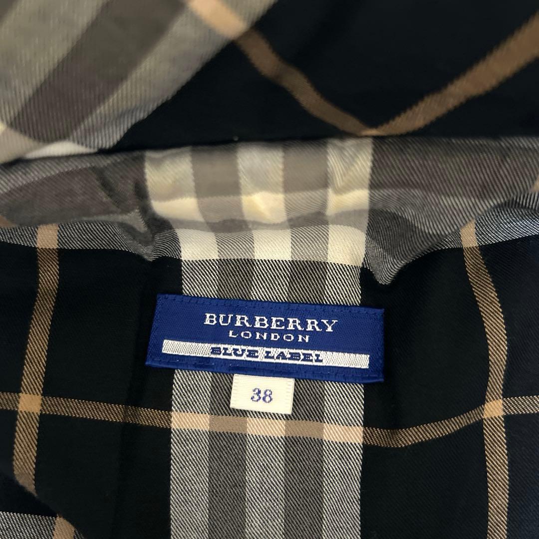 ✨美品✨　BURBERRY ダウンベスト フード ノバチェック ロゴ　刺繡　38