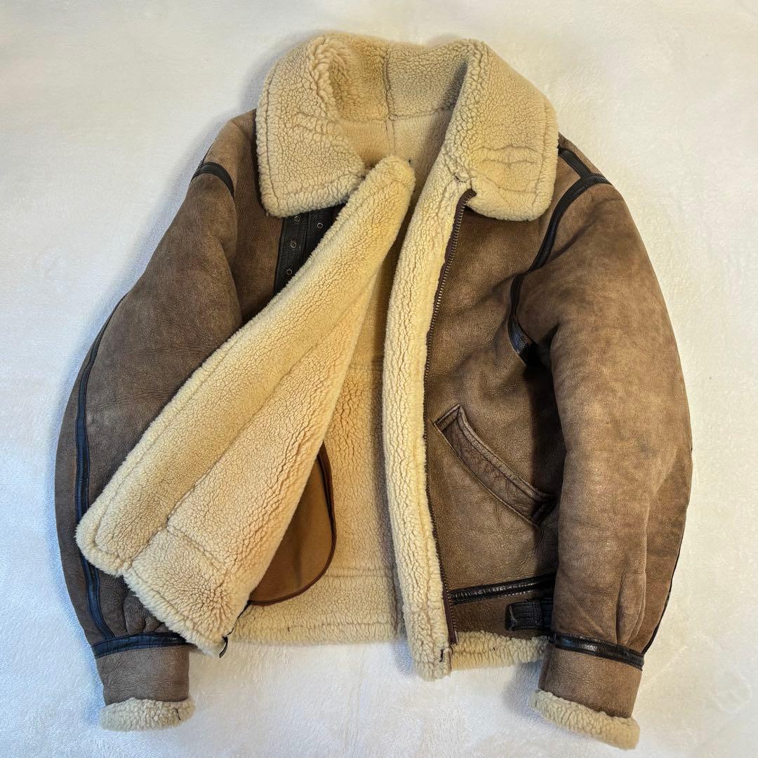 【専用】 アヴィレックス　ムートンジャケット　フライトジャケット　羊革　ブラウン