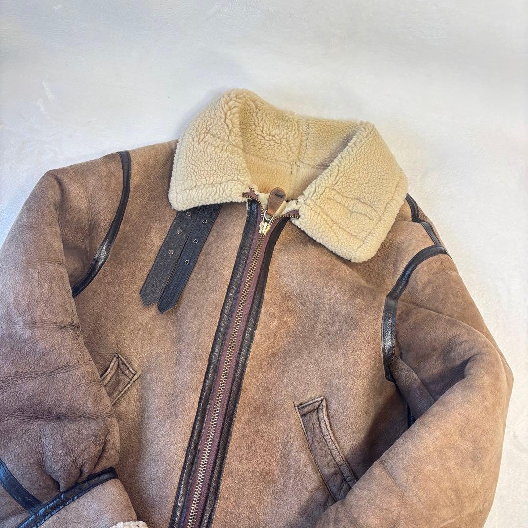【専用】 アヴィレックス　ムートンジャケット　フライトジャケット　羊革　ブラウン