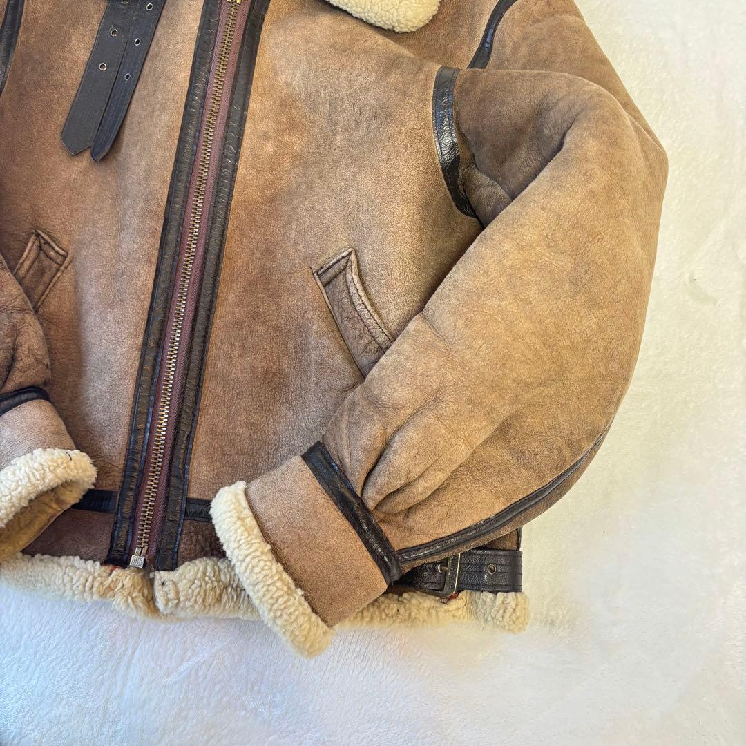 【専用】 アヴィレックス　ムートンジャケット　フライトジャケット　羊革　ブラウン