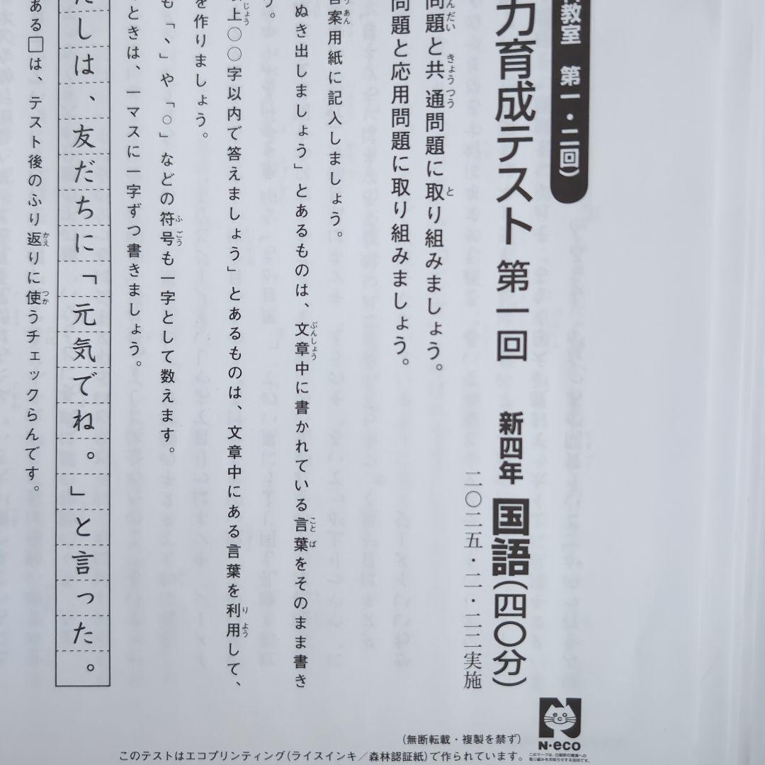 2025年度　日能研　全国公開模試学習力育成テスト4年他1年分