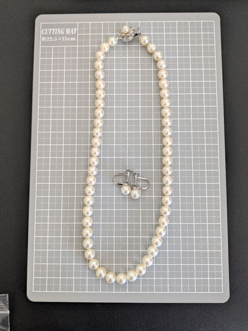 本真珠　パールネックレス　イヤリング　セット