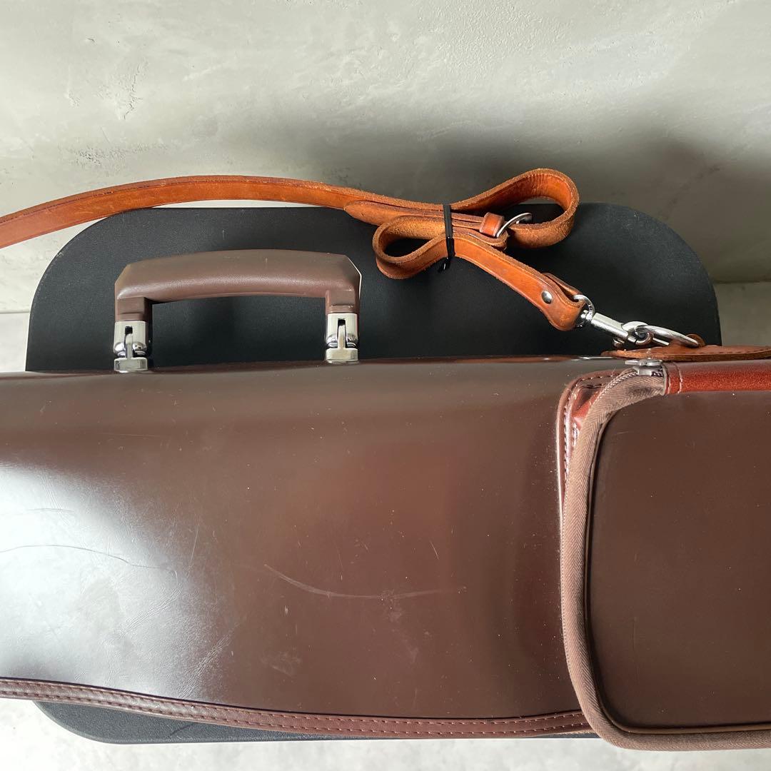 レザー　ライフル　ガンケース　セミハード　バッグ　銃のカバー　本革ストラップ付き