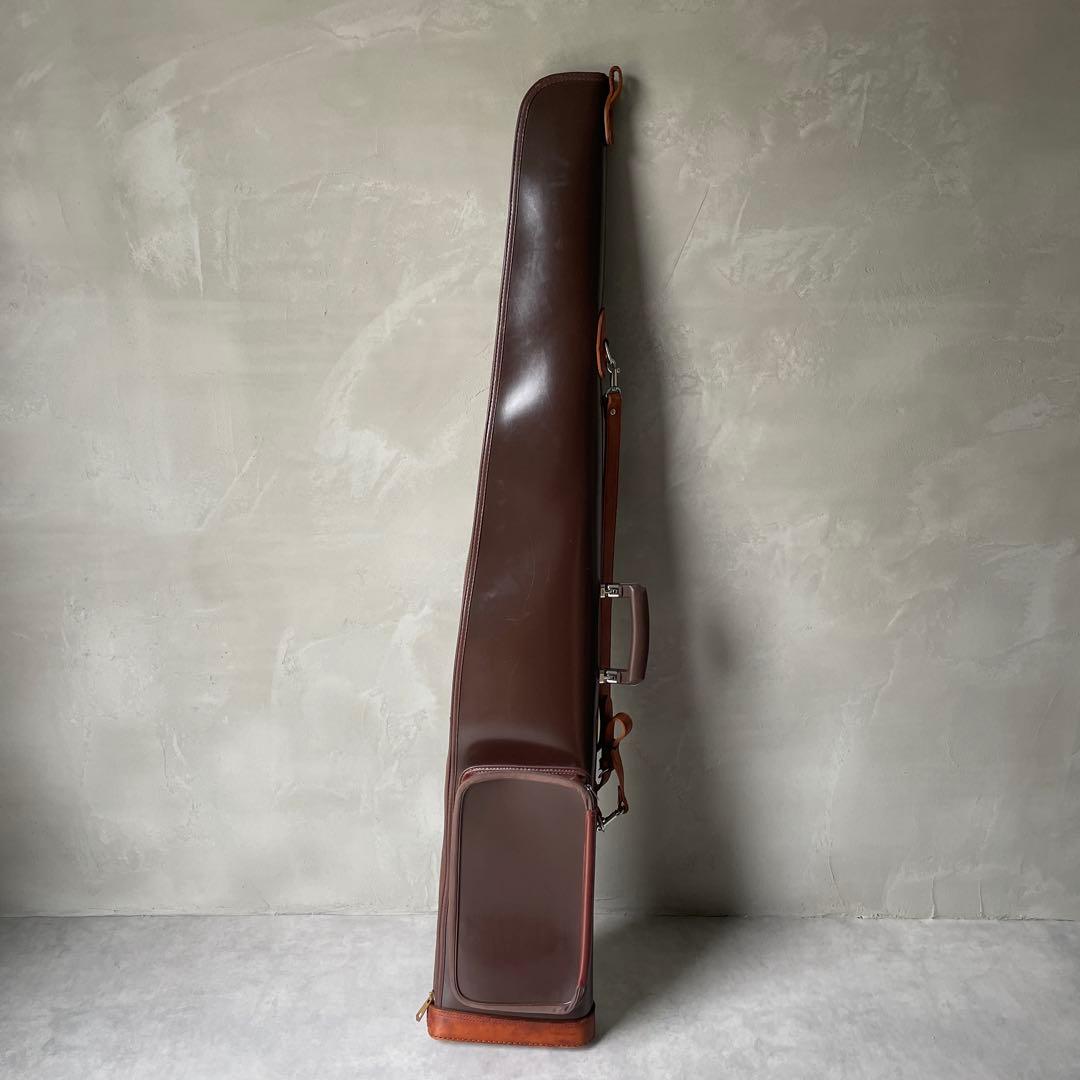 レザー　ライフル　ガンケース　セミハード　バッグ　銃のカバー　本革ストラップ付き