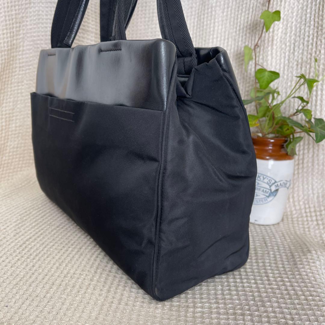◇ 美品 PRADA プラダ トートバッグ ナイロン×レザー ブラック ◇