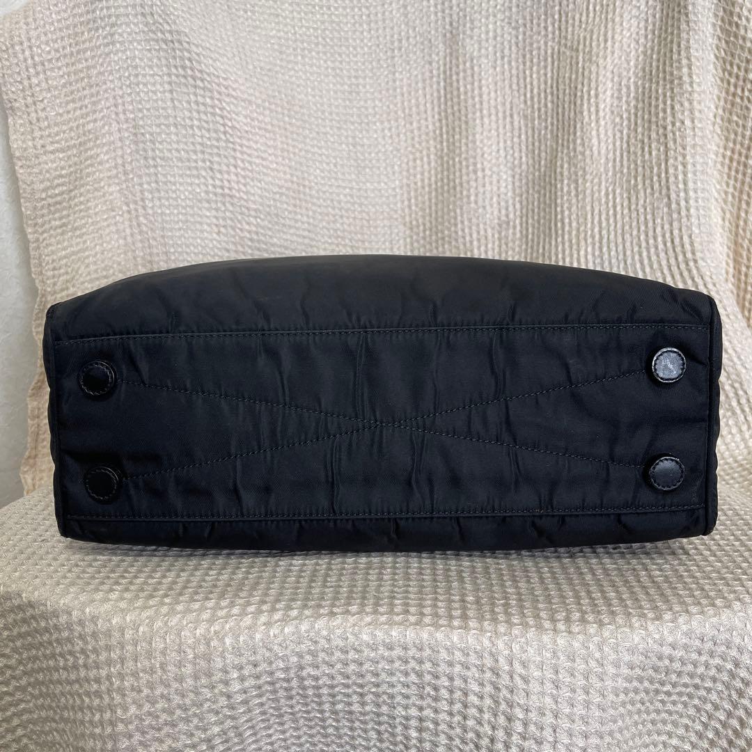 ◇ 美品 PRADA プラダ トートバッグ ナイロン×レザー ブラック ◇