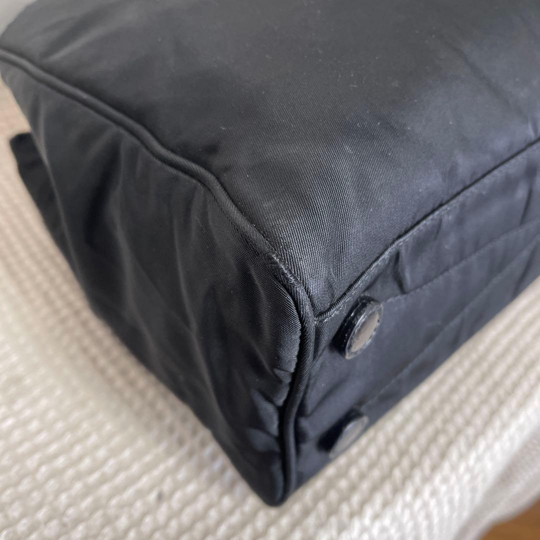 ◇ 美品 PRADA プラダ トートバッグ ナイロン×レザー ブラック ◇
