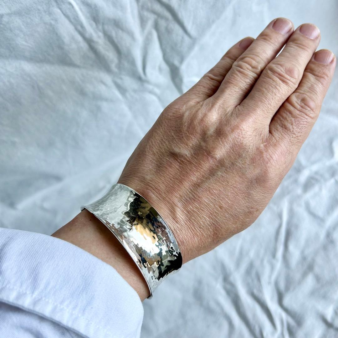 メキシカンジュエリー　ヴィンテージ　バングル　ボーンカフMEXICO刻印あり