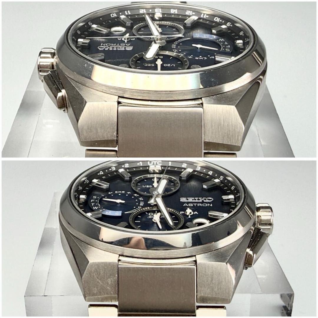 極美品 セイコー アストロン 腕時計 GPS ブルー文字盤 チタン JJ033