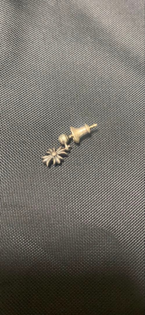 クロムハーツTNY E CH PLS タイニーECHプラスドロップピアスシルバー