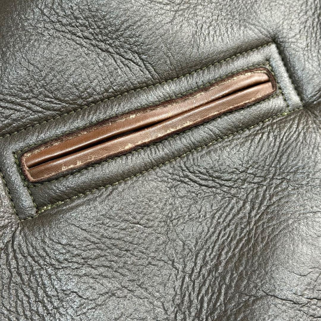 16416✨AERO LEATHER B-6 ムートン フライトジャケット 38