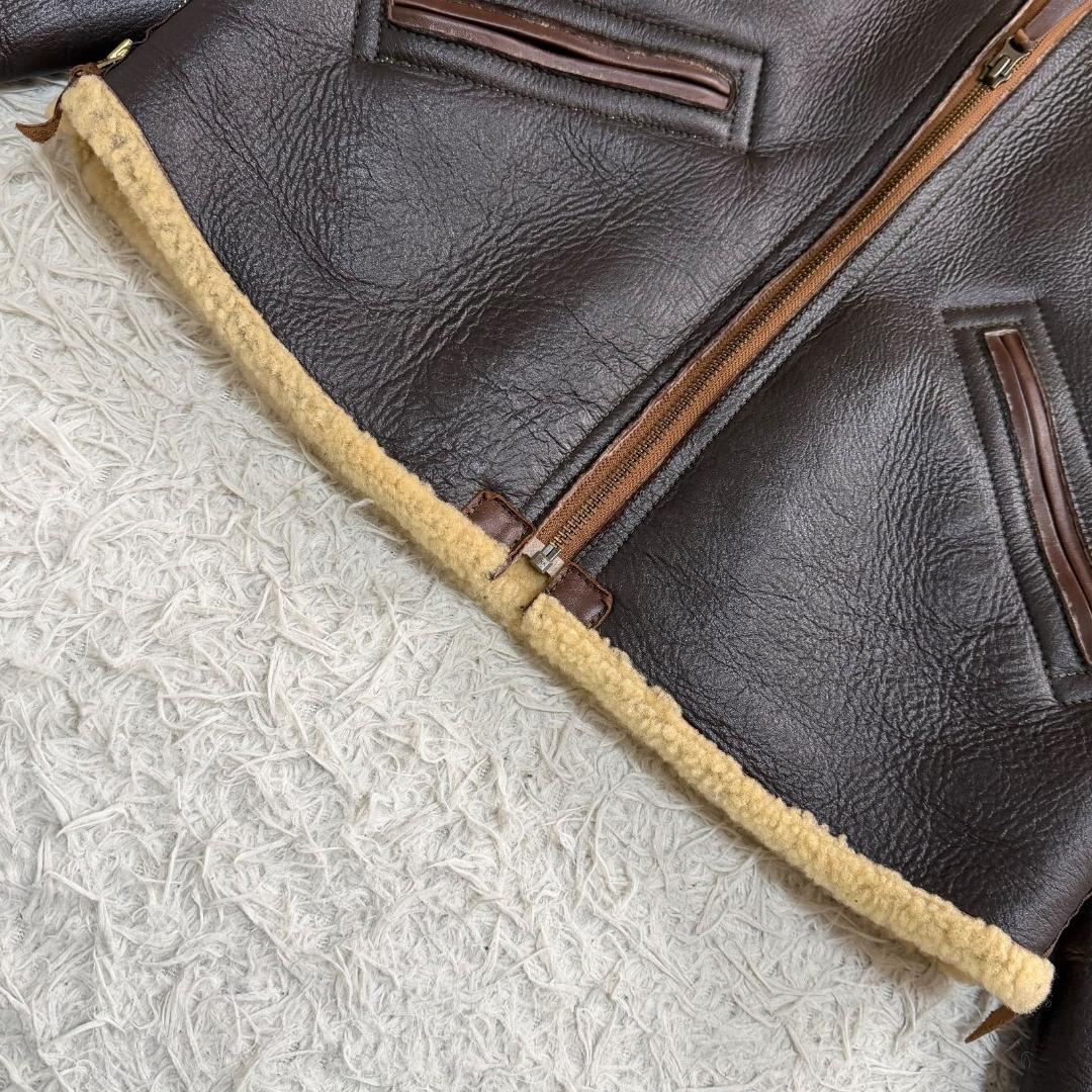 16416✨AERO LEATHER B-6 ムートン フライトジャケット 38