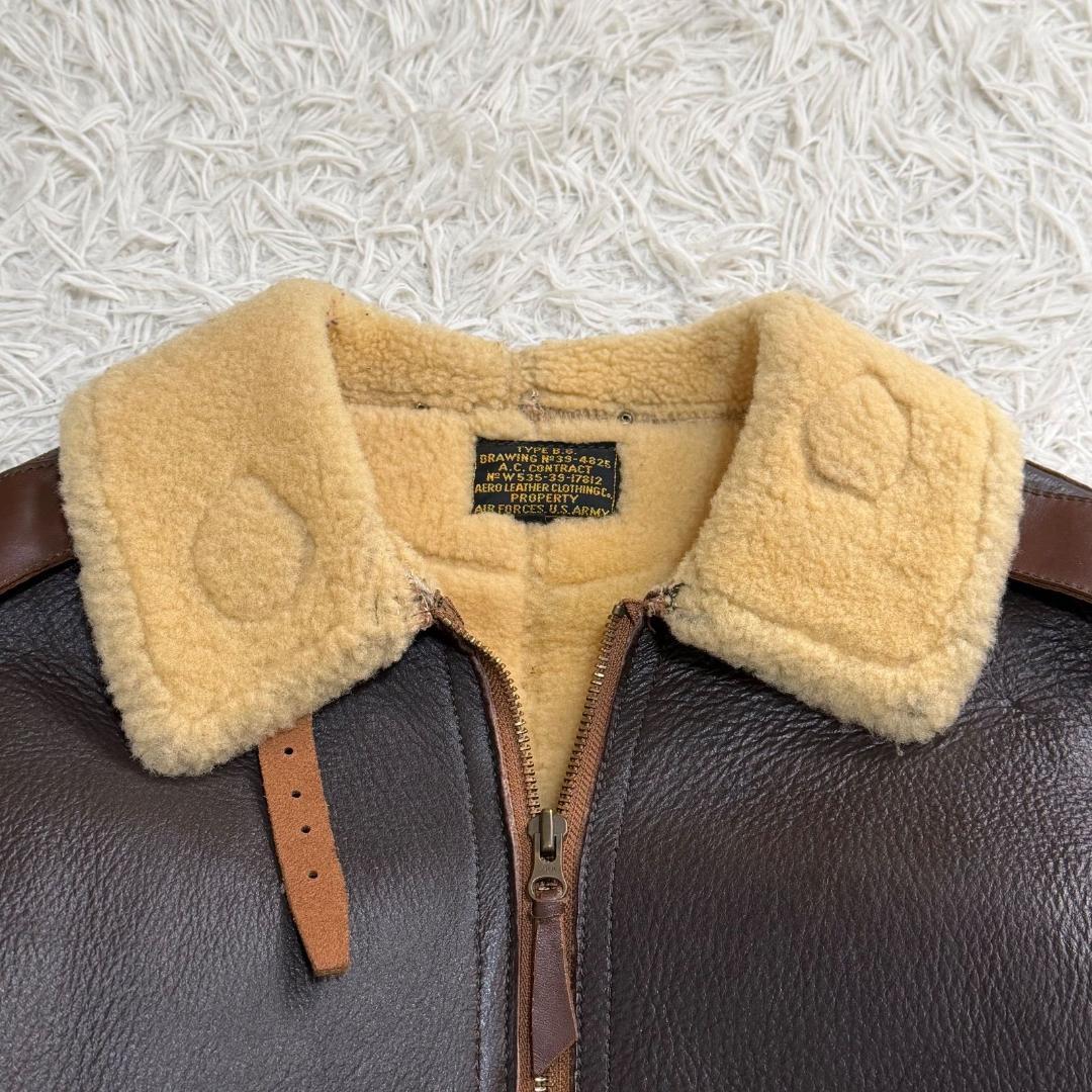 16416✨AERO LEATHER B-6 ムートン フライトジャケット 38