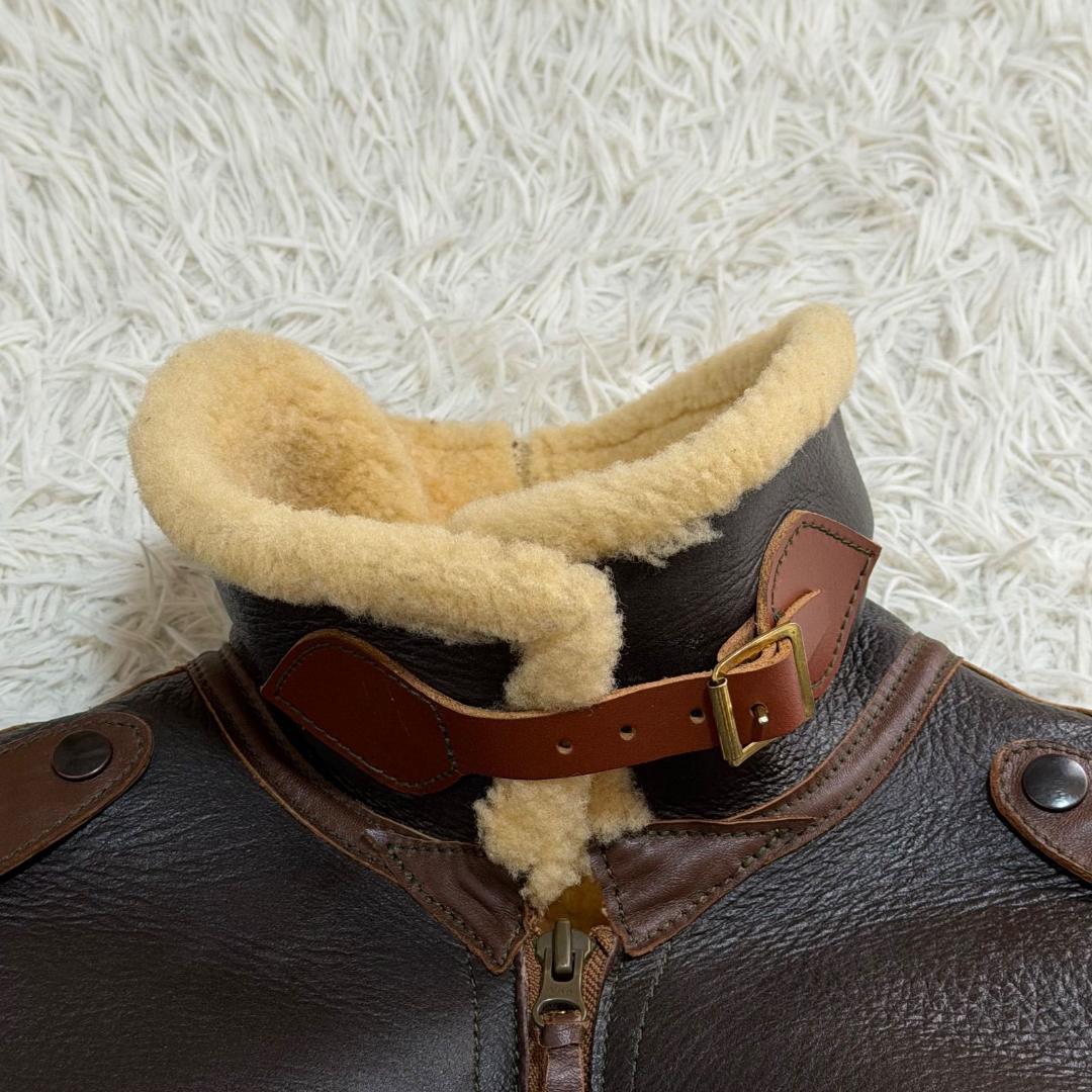 16416✨AERO LEATHER B-6 ムートン フライトジャケット 38
