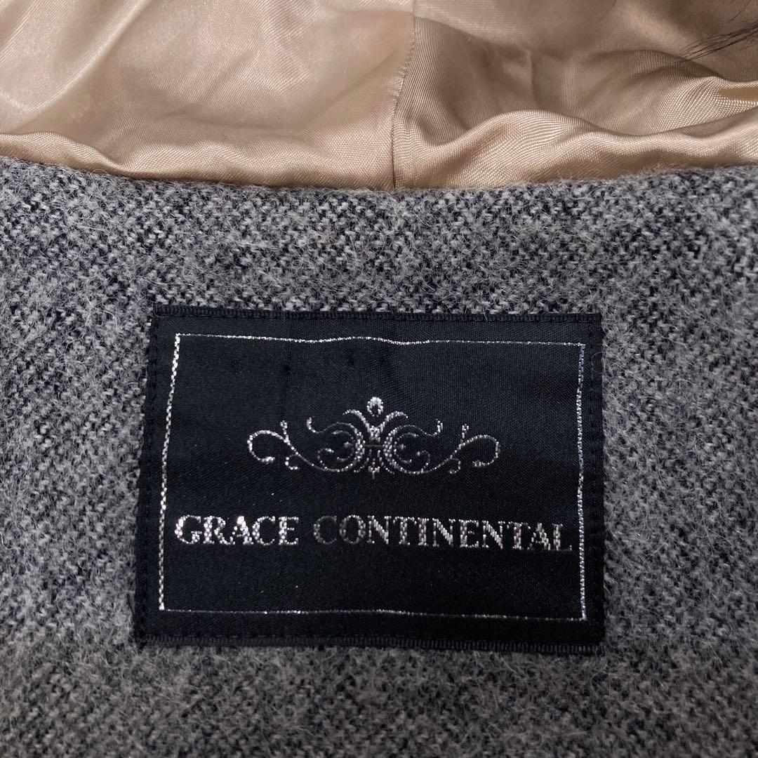 shimizu　グレースコンチネンタル　ポンチョ　フード　ファー