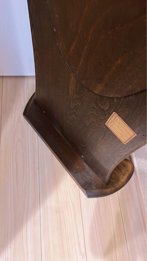 昭和レトロ 松永工房 カンティーニュ 木製姿見 全身鏡 スタンドミラー 古家具