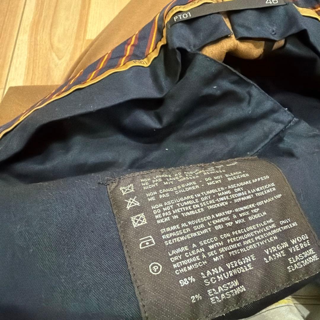 PT01 ジェントルマンフィット 股下72 ブラウン スラックス 46