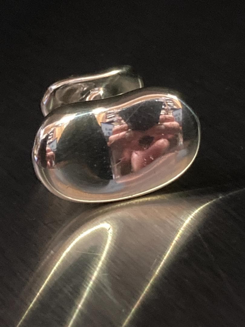 美品 ティファニー ビーンズ カフス ラージ エルサペレッティ シルバー