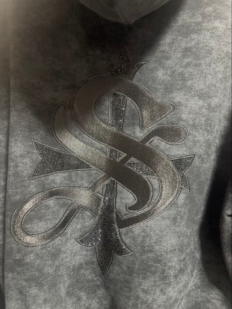 supplier ブラックファーフードパーカー