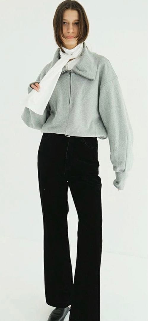 2025 CLANE 美品　グレー ジップアップ スウェット