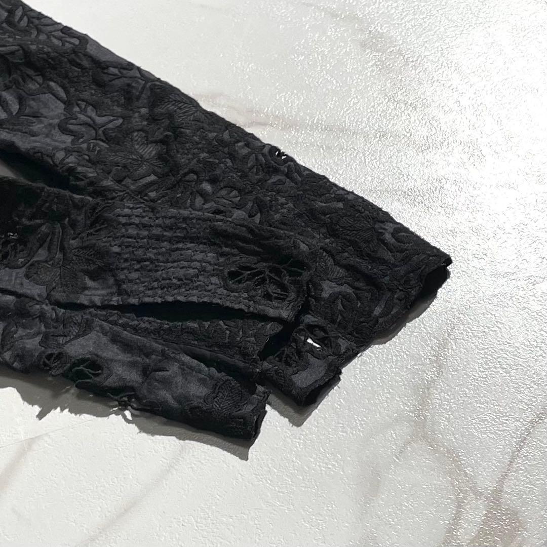 入手困難✨ エルマンノシェルビーノ レース生地 チェスターコート ネイビー