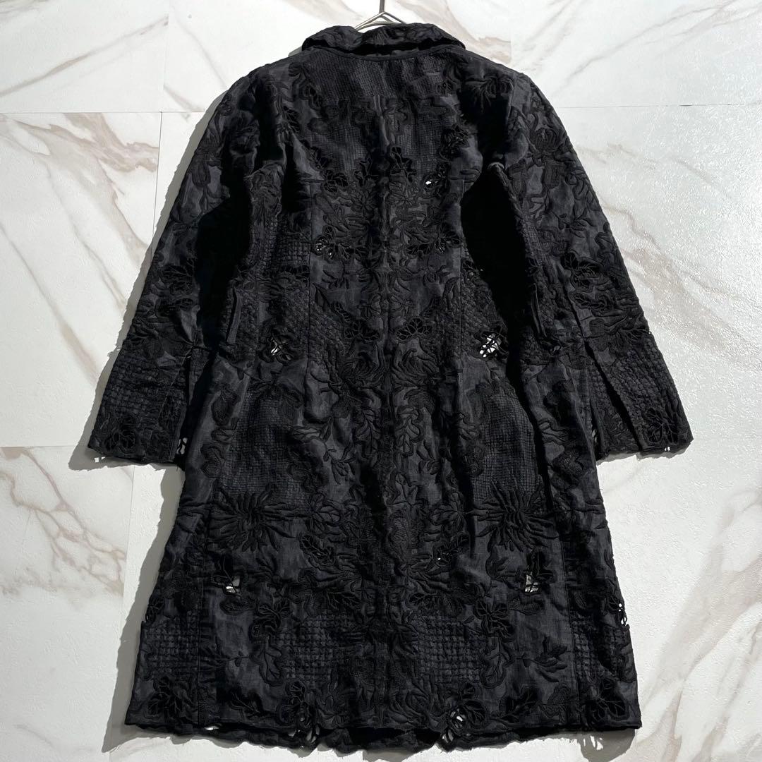 入手困難✨ エルマンノシェルビーノ レース生地 チェスターコート ネイビー