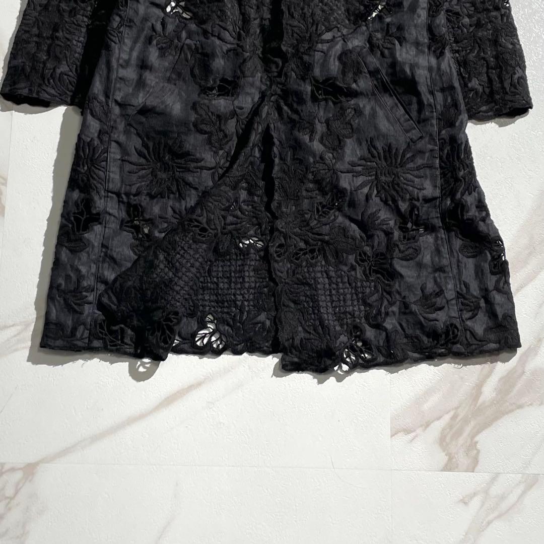 入手困難✨ エルマンノシェルビーノ レース生地 チェスターコート ネイビー