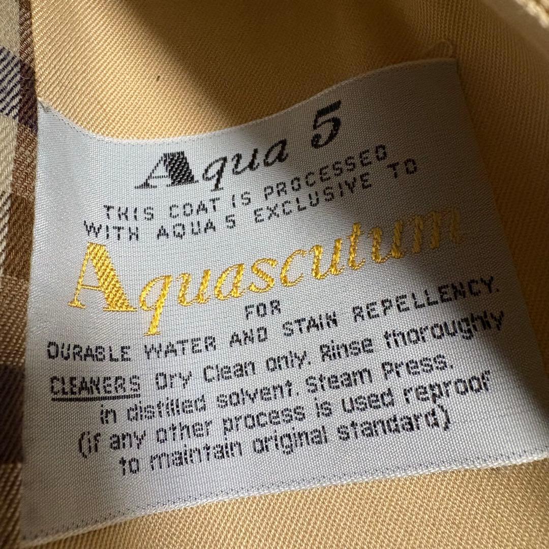 【極美品】アクアスキュータム　トレンチコートクラブチェック　L Aqua5