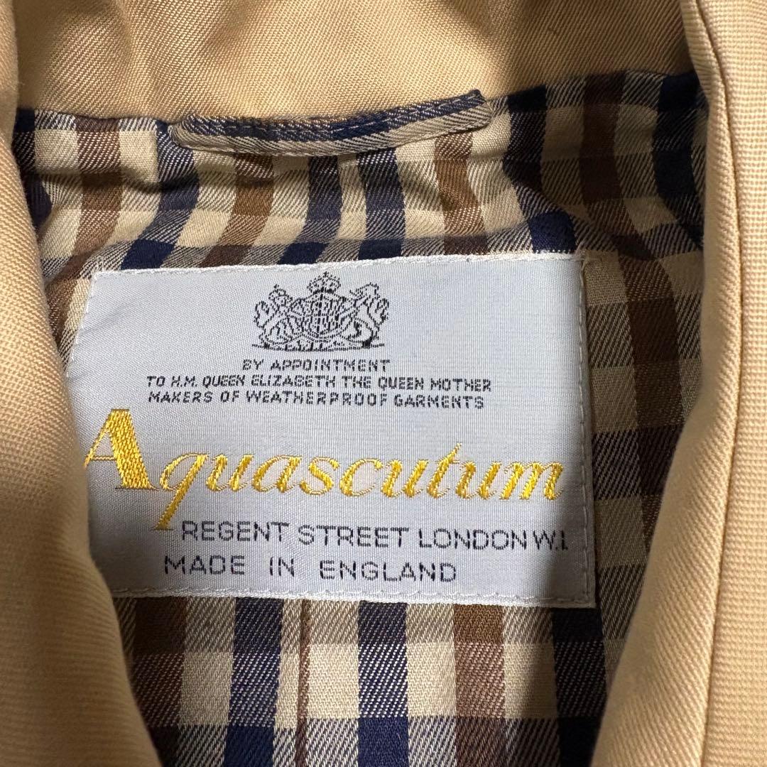 【極美品】アクアスキュータム　トレンチコートクラブチェック　L Aqua5