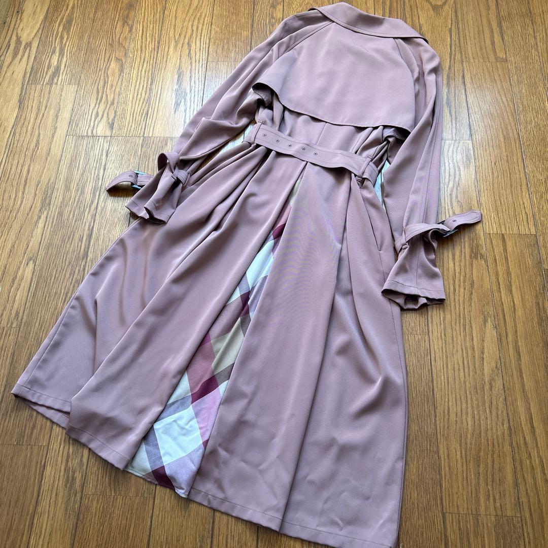 ブルーレーベルクレストブリッジ38ピンク ツイルトレンチコート 極美品