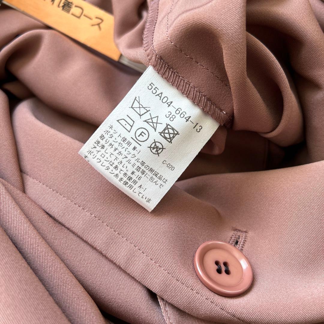 ブルーレーベルクレストブリッジ38ピンク ツイルトレンチコート 極美品