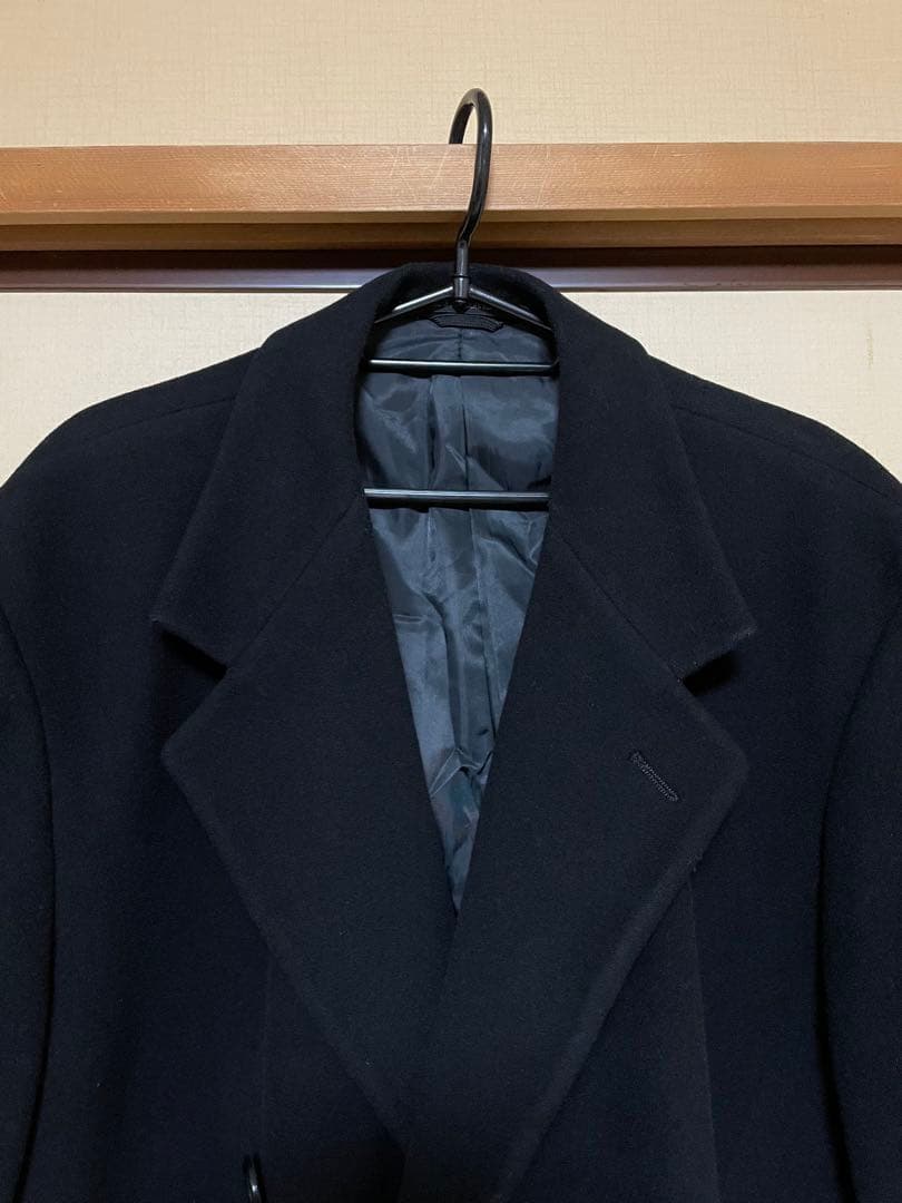 LAUREN Ralph Lauren メンズ ダブルチェスターコート 黒