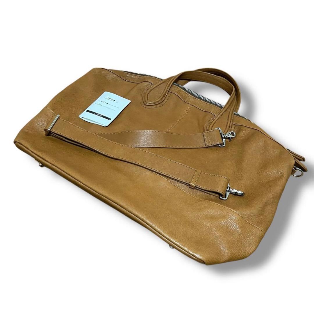 極美品 JOYA ボストンバッグ 2WAY ベジタブルタンニンレザー ブラウン