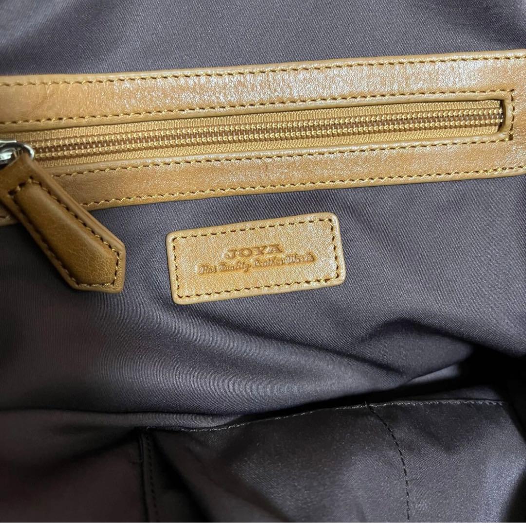 極美品 JOYA ボストンバッグ 2WAY ベジタブルタンニンレザー ブラウン