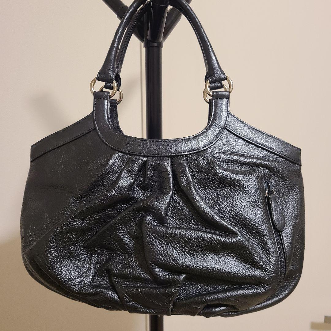 akiko　 HAMANO 濱野皮革工藝 上質レザー ギャザートート 美品