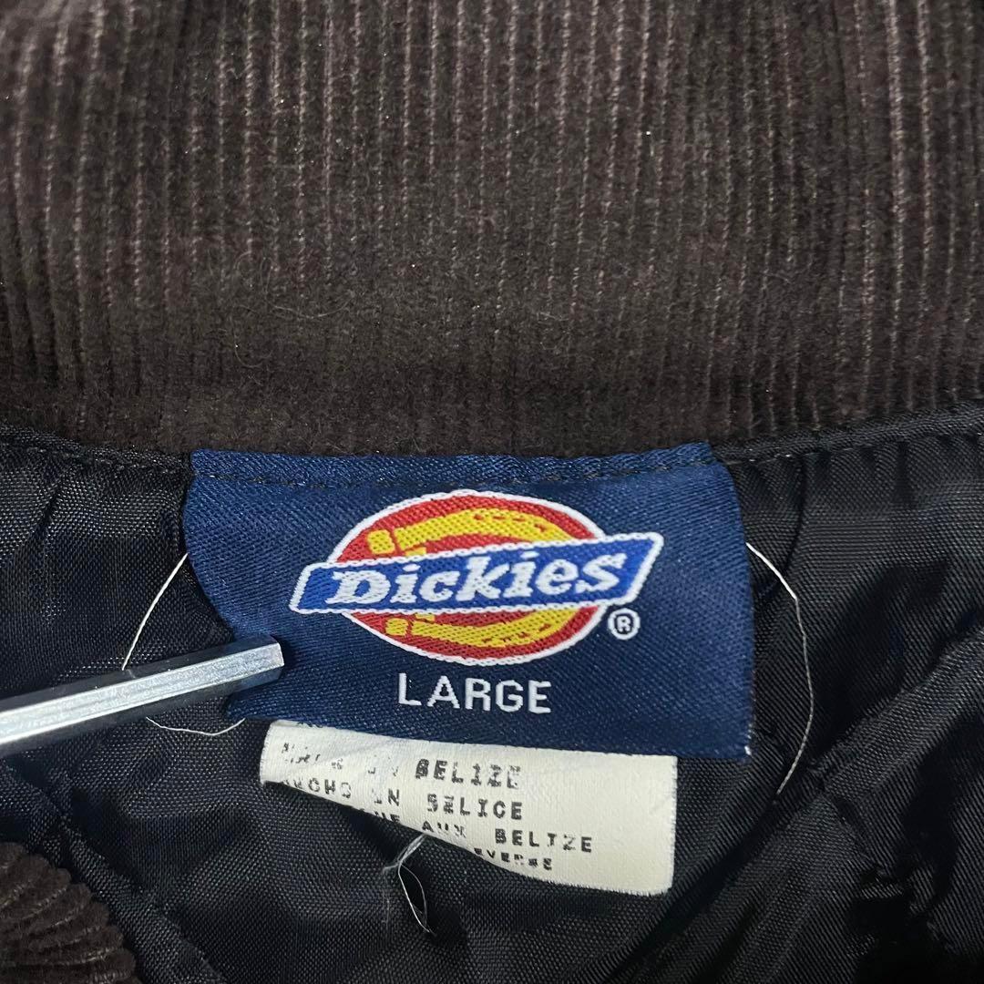 US古着◆ディッキーズ 企業刺繍ダックジャケット 中綿 キャメル メンズXL