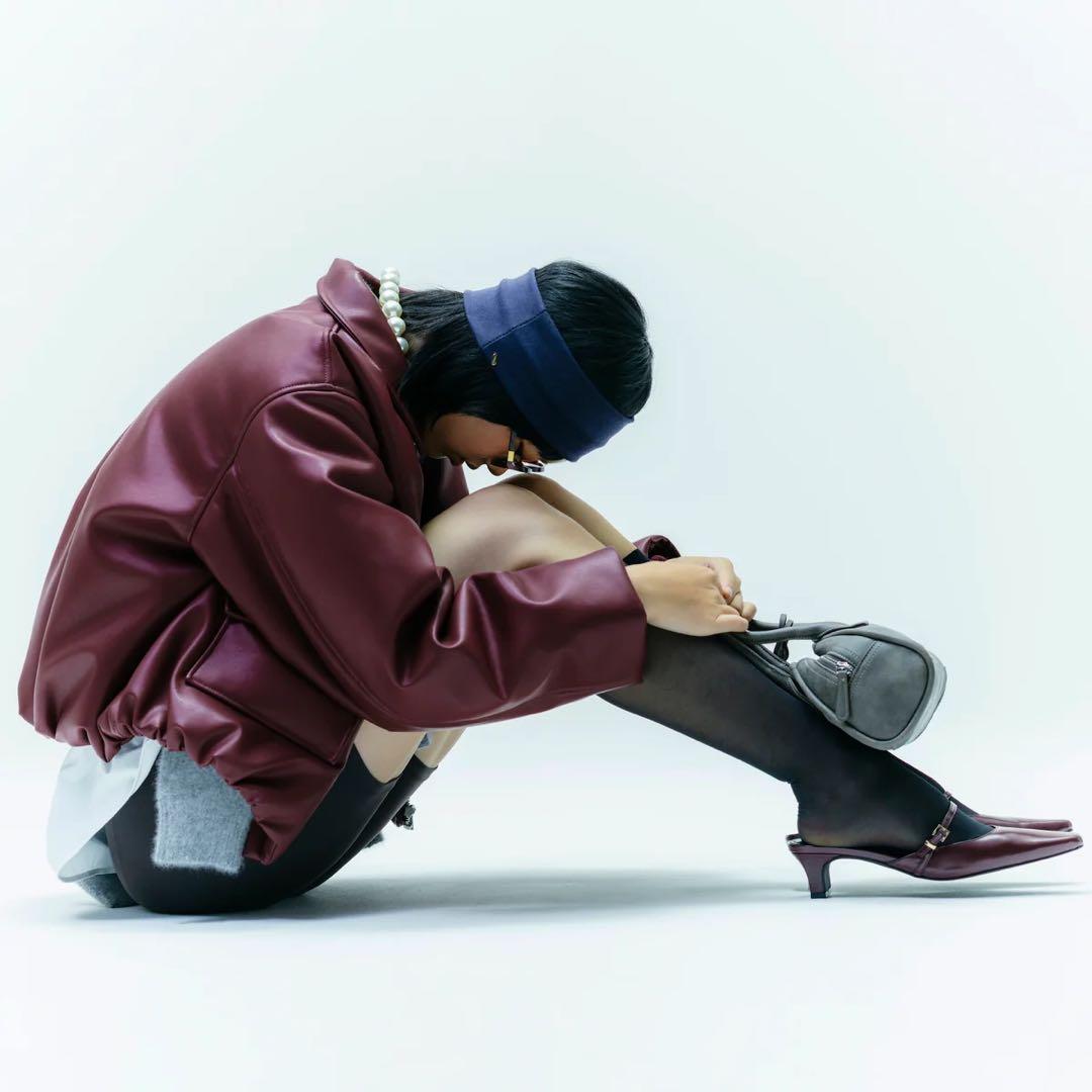 SeaRoomlynn✴︎シールームリン✴︎ ECOレザーPUFFY Zipブルゾン