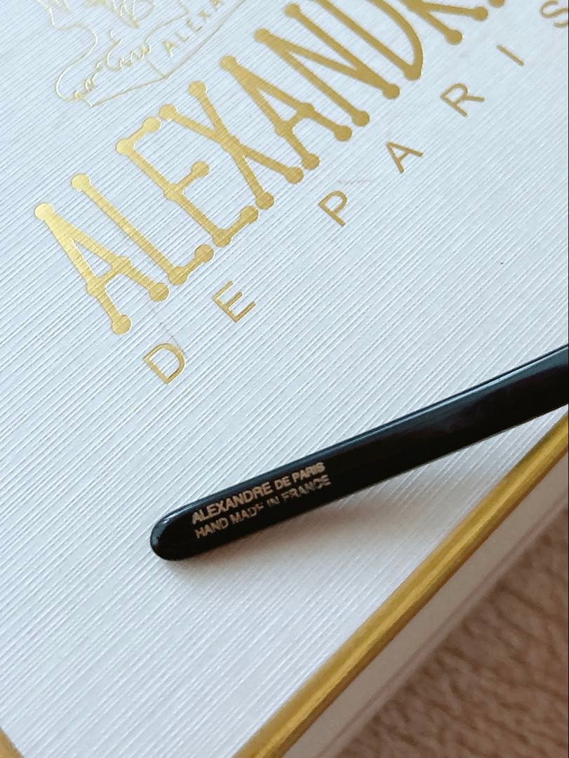 【美品】ALEXANDRE DE PARIS 7連リボン カチューシャ ブラック